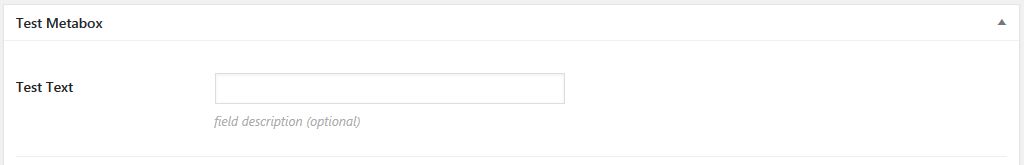 Screenshot of text CMB field type